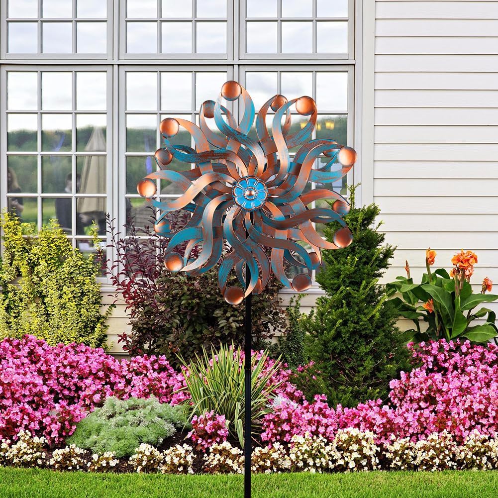 DREAMSOUL 22" Large Wind Spinners Outdoor, Outdoor Metal Kinetic Wind Spinners for Yard and Garden