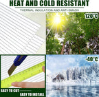 Tatuo 24 Pack 4' X 2' X 0.16'' Polycarbonate Greenhouse Panels Polycarbonate Sheets Twin-Wall Roof Panels Waterproof UV Protected Clear Corrugated Plastic Roofing for Greenhouse Replacement