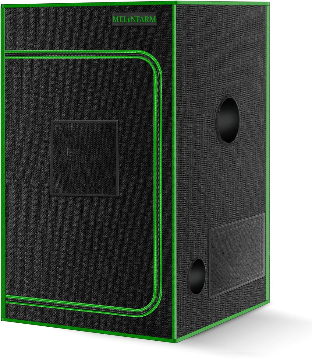 MELONFARM 2x2 Grow Tent, 24"x24"x36'' High Reflective 600D Diamond Mylar Canvas with Observation Window and Floor Tray for Hydroponic Indoor Plant Growing