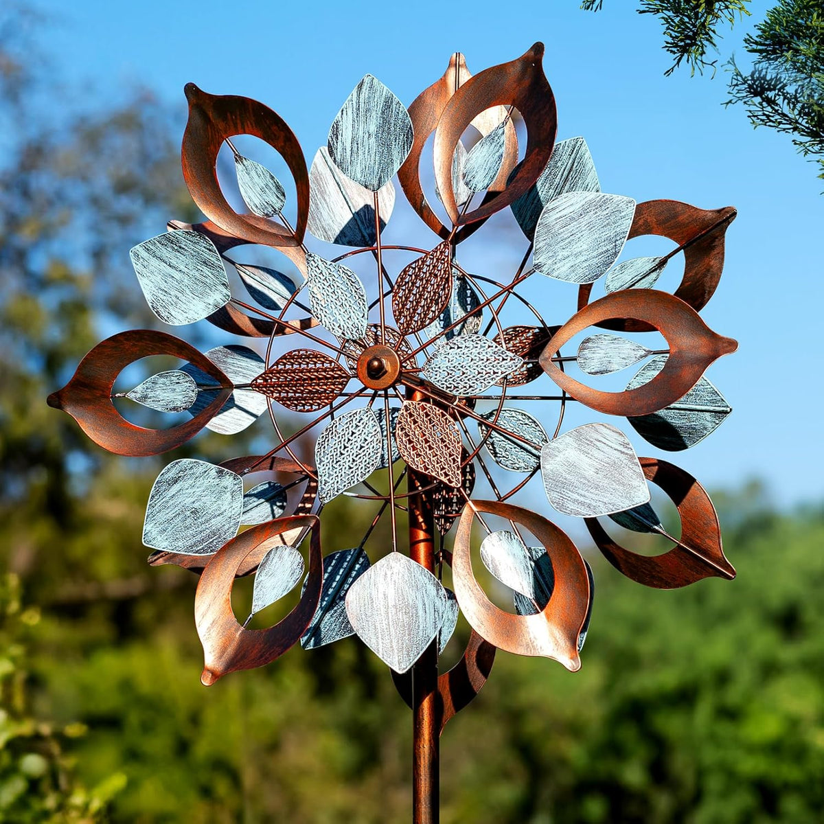 Wind Spinners Outdoor for Yard and Garden, Metal Large Wind Spinner & Sculptures 84 Inch, Garden Spinner Windmills for Yard Decor Gifts for Family Friends