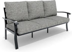 HOMREST Outdoor Couch Aluminum Patio Furniture Sofa, 3-Seat All-Weather Metal Outdoor Patio Furniture with Cushions, Grey