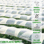 Farm Plastic Supply - Clear IRAC Greenhouse Plastic Sheeting - 6 Mil - (20' x 100') - 4 Year UV Resistant Infrared Anti-Condensate Green House Covering Thermal Greenhouse Plastic 6 mil