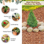 Legigo 4 Pack Coco Husk Chips- 4.4 LB 100% Organic Coconut Coir Chips Brick Potting Soil Mix with Low EC & PH Balance, Compressed Coconut Substrate Coco Chips Mulch Medium for Garden, Flowers, Plants