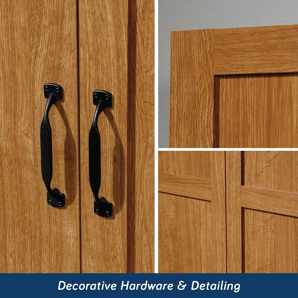 Sauder Select Storage Cabinet, Pantry Cabinet Kitchen Storage with Adjustable Shelves, Bathroom Storage Cabinet, in Highland Oak