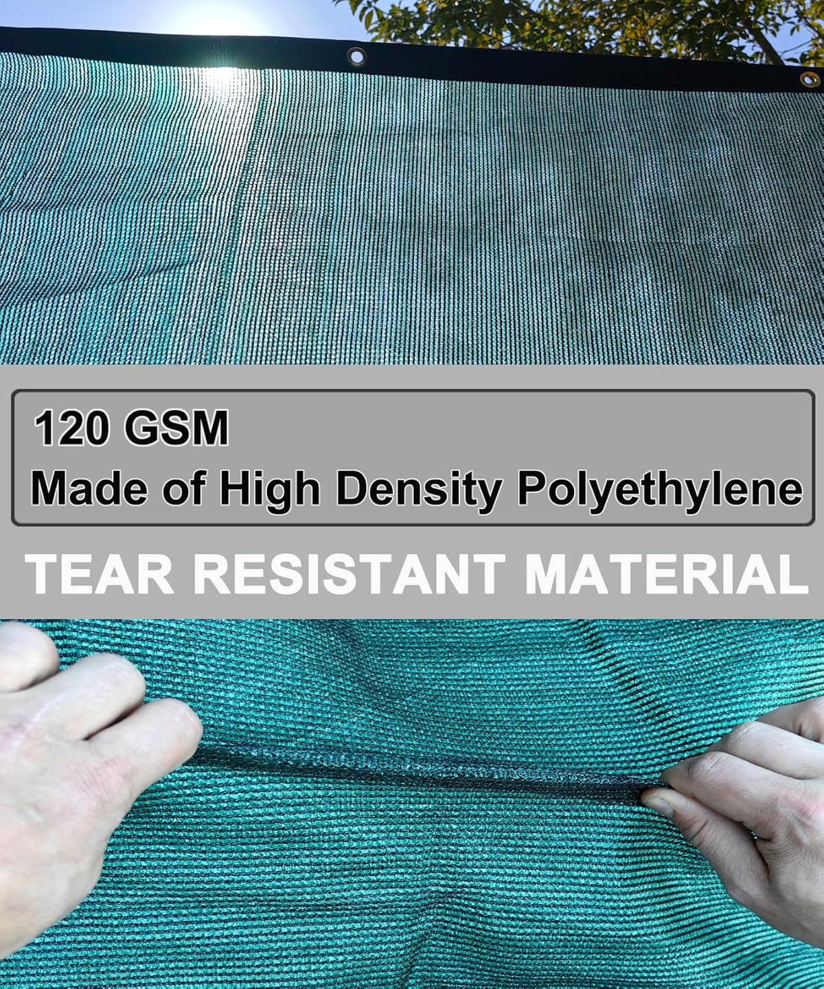 E.share 90% Heavy Duty Shade Cloth for Garden, 20 Ft X 10 Ft Sun Shades Outdoor Patio with Grommets for Plant Covers,Porch Screen,Pergola Shade Cover,Greenhouse,Green
