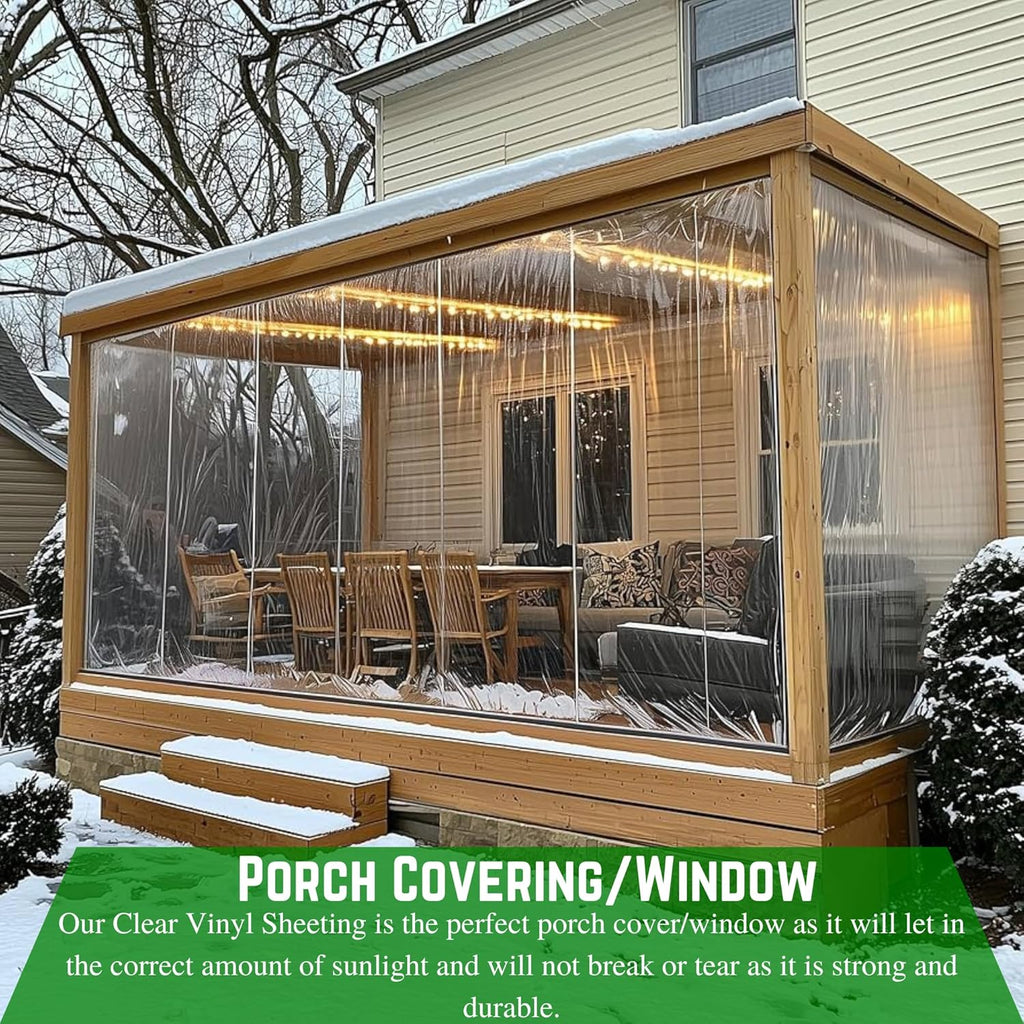 Farm Plastic Supply - Window Covering - 15 Mil - Window Covering, Window Cover, Porch Cover, Porch Screen, Storm Window, Plastic Cover (4.5' x 75')
