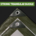 Green/Silver Heavy Duty Waterproof Tarp 6x8FT, 12mil Thick，Multifunctional tarp Whit Tear&Fade Resistant,UV Resistant,with Grommets and Reinforced Edges.