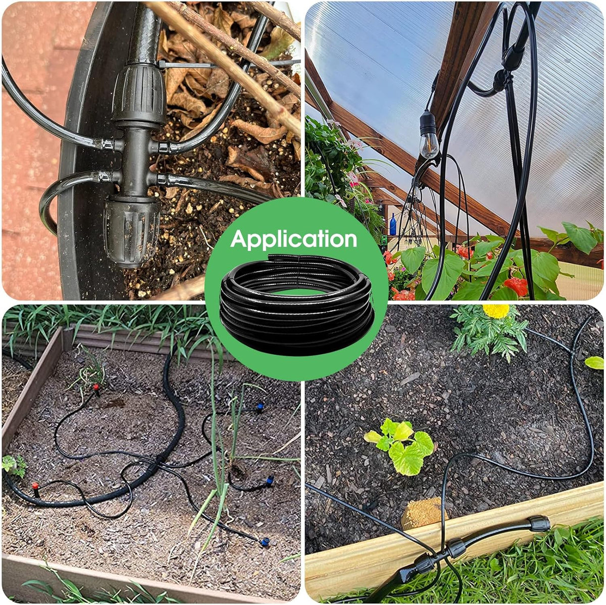 40 FT 1/2 inch Drip Irrigation Tubing Main Line Hose Tube for Garden Irrigation System