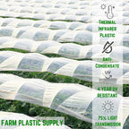 Farm Plastic Supply - Clear Coolmax Greenhouse Plastic Sheeting - 6 Mil - 4 Year UV Resistant Infrared Anti-Condensate Green House Covering Thermal Greenhouse Plastic 6 mil (40' x 40')