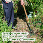 Haliaeetus Women's Dutch Hoe, 51'' Long Handle Dutch Hoe Weeder for Standing to Remove Weeds, Stainless Steel Push Pull Weeder for Weeding in Between Seedlings, Removal of Moss and Soil Loosening