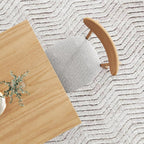 100% Solid Wood Dining Room Chairs - Practical Kitchen Chairs - Wood Chair for Dining Room, Kitchen (6, Natural with Grey Cushion)