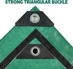 Tarp 10x15 ft Heavy Duty 100% Waterproof 10mil,UV Resistant,Durable Grommets and Reinforced Edges Green/Black Tarp for Camping, Swimming Pools,Car Coverage -by MVPNET