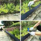 Metal Landscape Edging 6 Pack 40" L x 6" H,Galvanized Bendable Metal Garden Edging,Hammer- in Steel Landscape Edging with a Pair of Gloves and 7 Clips,Navy Blue (20 FT Total)