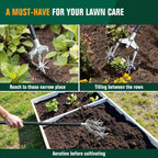 Rotary Cultivator Garden Tiller, Hand Cultivator with Detachable Thicker Tines&Strong Force Handle, Cultivators for Gardening, Rotary Tiller for Soil Mixing, Prepare New Garden