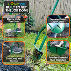 Landzie Root Cutter Edger Lawn Tool, 37 Inch Manual Lawn Edger Tool, Grass Edger, Sidewalk Edger, Garden Edger, Yard Edger, Garden Tools and Landscaping Tools, Edgers for Landscaping, Edging Shovel
