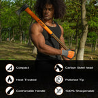 KSEIBI 36-Inch Splitting Axe - Forged Carbon Steel, Wood Splitter & Kindling Axe for Chopping, Heavy-Duty Maul with Ergonomic Fiberglass Handle, Shock Reduction, Anti-Slip Grip