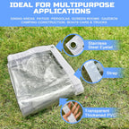 Clear Tarp 6 x10FT, 20 Mil Clear Vinyl Tarp, Small Cover Plastic Sheeting with Grommets, Double-Stitched Reinforced Edges, Heavy Duty Tarps Waterproof and Tearproof