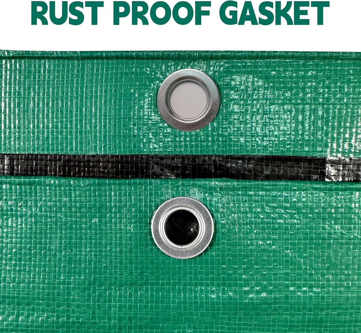 Tarp 12x16 ft Heavy Duty 100% Waterproof 10mil,UV Resistant,Durable Grommets and Reinforced Edges Green/Black Tarp for Camping, Swimming Pools,Car Coverage -by MVPNET