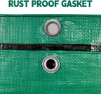 Tarp 20x30 ft Heavy Duty 100% Waterproof 10mil,UV Resistant,Durable Grommets and Reinforced Edges Green/Black Tarp for Camping, Swimming Pools,Car Coverage -by MVPNET