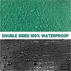 Tarp 6x8 ft Heavy Duty 100% Waterproof 10mil,UV Resistant,Durable Grommets and Reinforced Edges Green/Black Tarp for Camping, Swimming Pools,Car Coverage -by MVPNET
